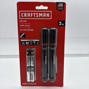 Craftsman Pen Light 80 Lumens LED Flashlight 2 Pc #CMXLFAG65574
